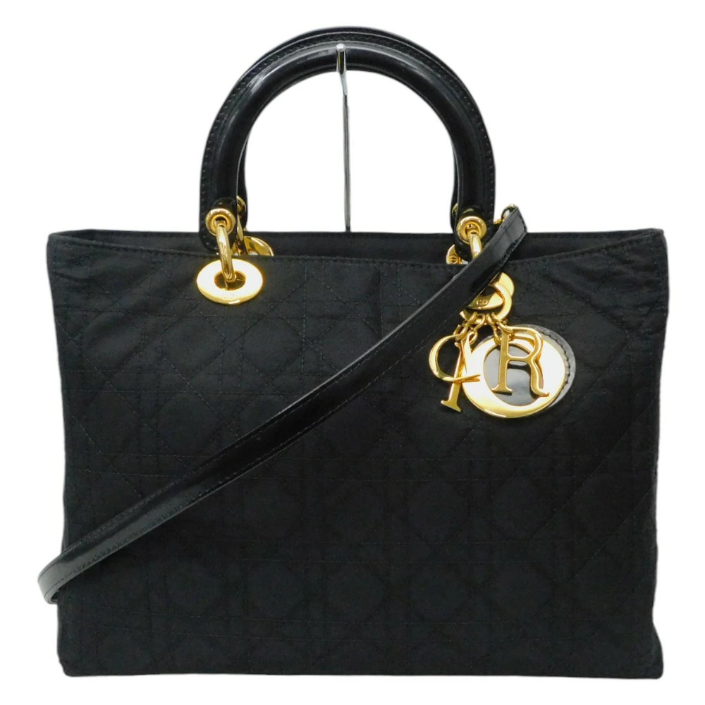 Christian Dior Lady Cannage Bag Black Handbag